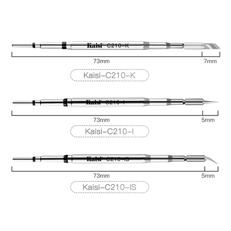 KAISI σετ soldering tip C210, τύπου I/IS/K, 3τμχ - Image 4