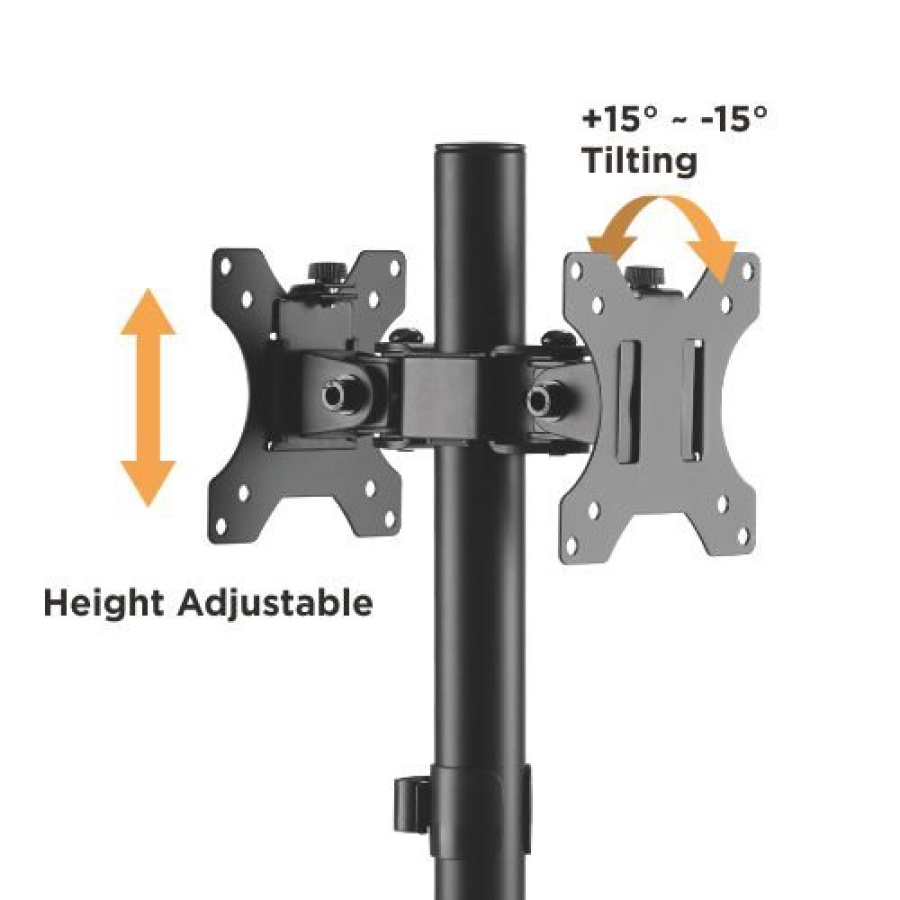 BRATECK Βάση γραφείου LDT40-G02 για 2 οθόνες 17" - 32", 8kg - Image 4