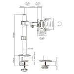 BRATECK βάση γραφείου LDT66-C011 για οθόνη 17"-32", έως 9kg - Image 5