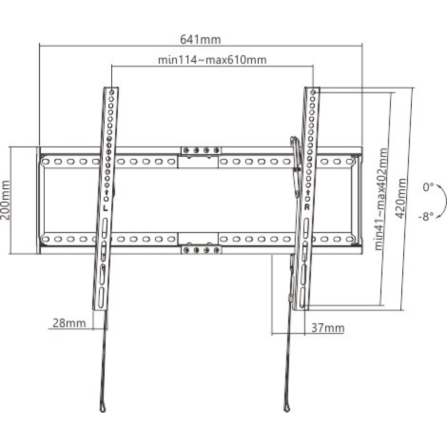 BRATECK Επιτοίχια βάση LP72-46T, για οθόνη 37"-80", έως 75kg - Image 6