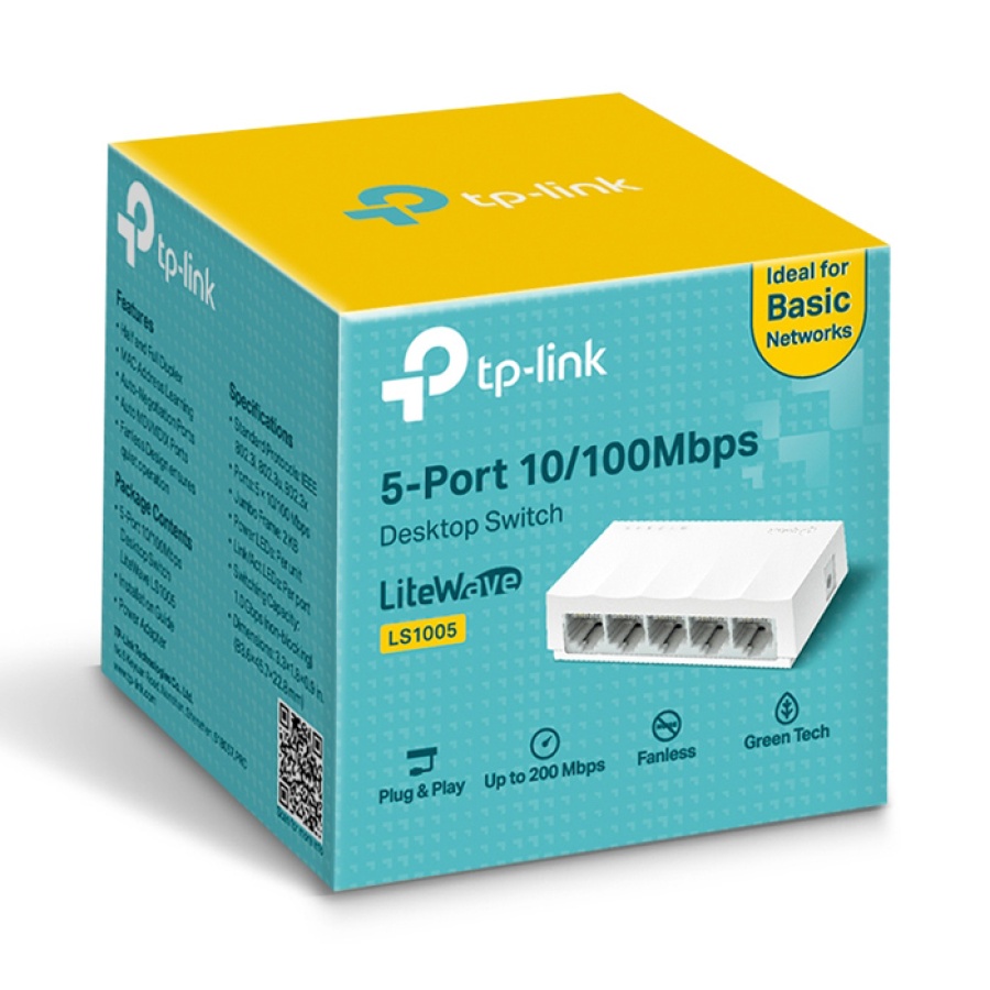 TP-LINK desktop switch LiteWave LS1005, 5-port 10/100Mbps, Ver 1.0 - Image 5