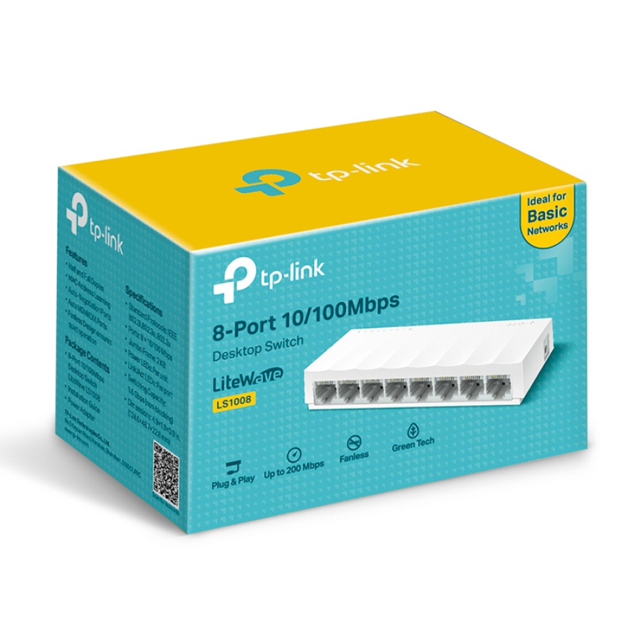 TP-LINK desktop switch LiteWave LS1008, 8-port 10/100Mbps, Ver 1.0 - Image 5