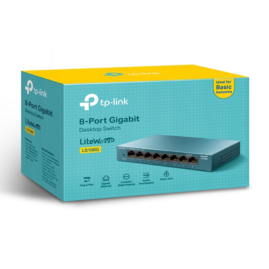 TP-LINK Desktop Switch LS108G, 8-port 10/100/1000Mbps, Ver. 1.0 - Image 7