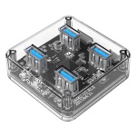 ORICO USB hub MH4U-U3, 4x θυρών, 5Gbps, διάφανο - Image 3