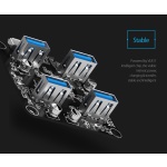 ORICO USB hub MH4U-U3, 4x θυρών, 5Gbps, διάφανο - Image 7