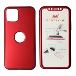 POWERTECH Θήκη Body 360° με Tempered Glass, iPhone 11 Pro Max, κόκκινη