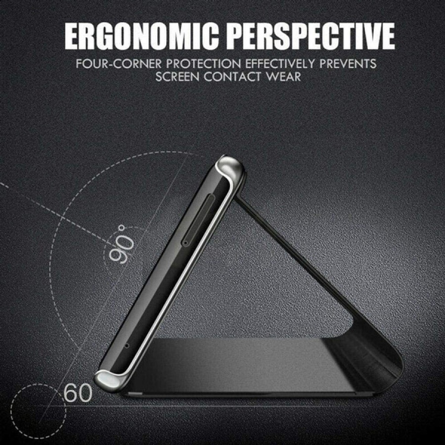 POWERTECH θήκη Clear View MOB-1610 για Samsung Galaxy A02s, μαύρη - Image 2