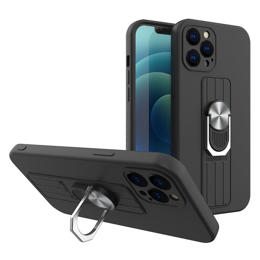 POWERTECH θήκη Ring MOB-1678 για iPhone 13 Pro, μαύρη - Image 2