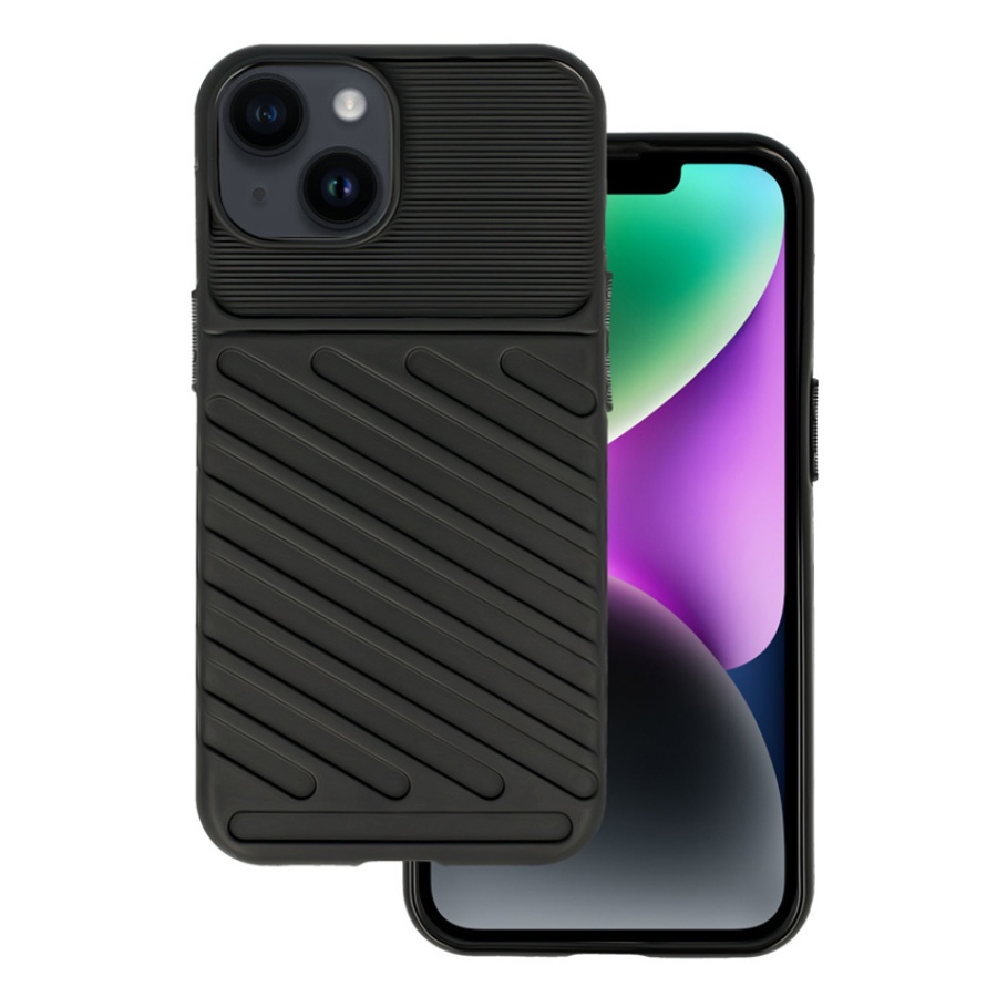 POWERTECH Θήκη Thunder MOB-1922 για iPhone 15 Plus, μαύρη