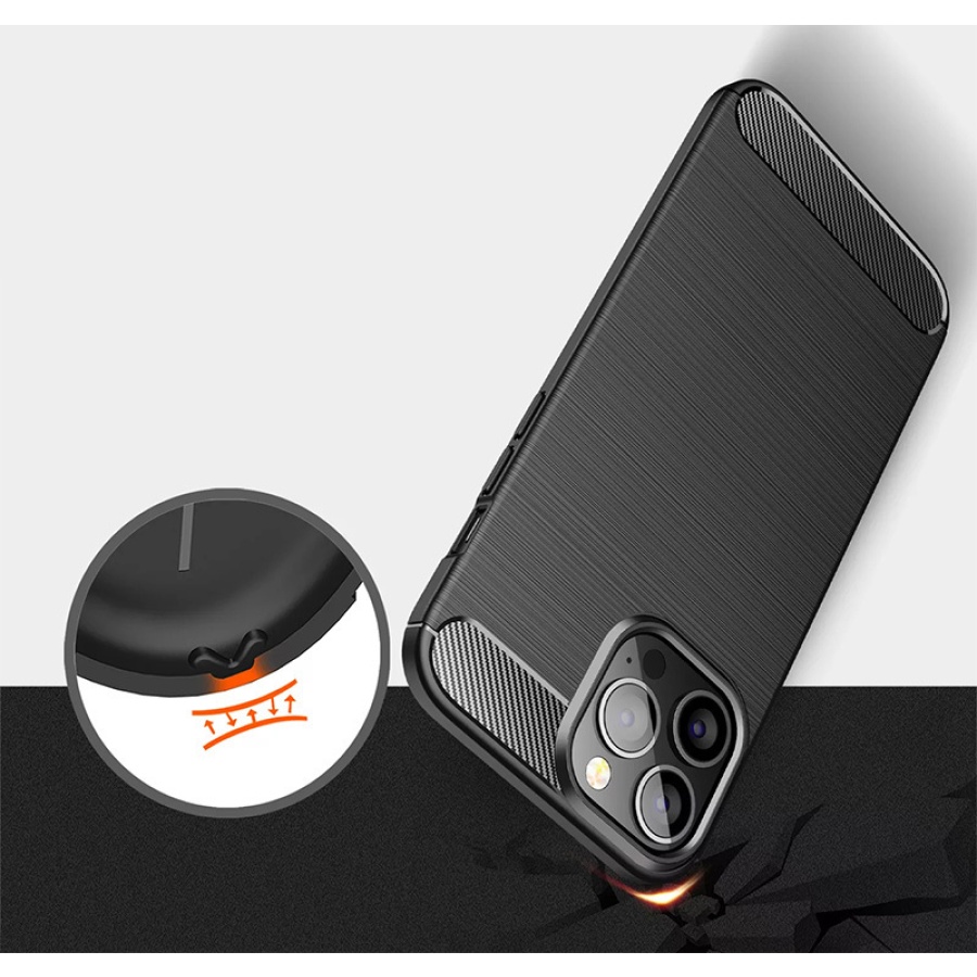 POWERTECH θήκη Carbon MOB-1929 για iPhone 15 Pro, μαύρη - Image 3
