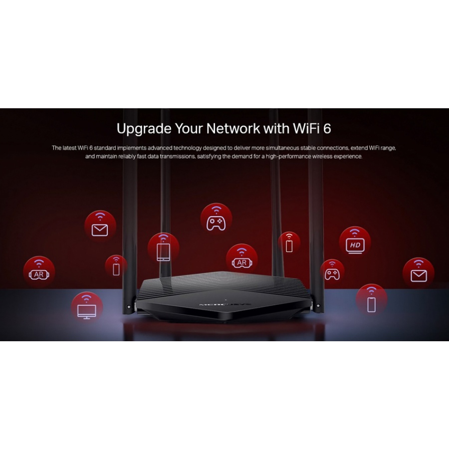 MERCUSYS router MR60X, Wi-Fi 6, 1500Mbps AX1500, Dual Band, Ver. 2.0 - Image 5