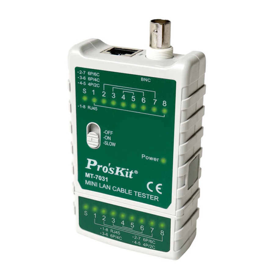 PROSKIT tester καλωδίων δικτύου MT-7031 για RJ45/11/12/22 & BNC