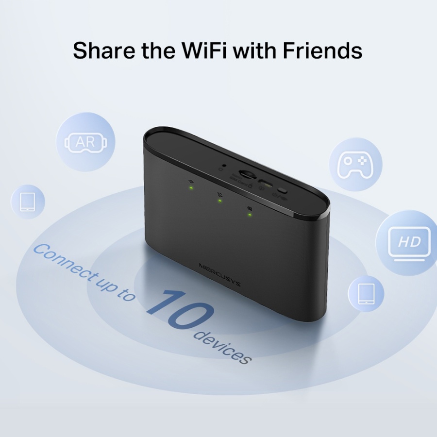 MERCUSYS router MT110, 4G LTE, WiFi 150 Mbps, 2200mAh, Ver. 1.0 - Image 5