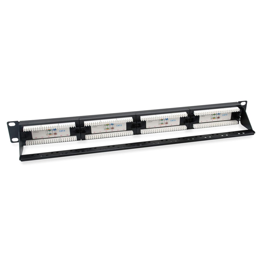 POWERTECH patch panel NETW-0027 για rack 19"/1U, 24 θυρών, CAT 6 UTP, μαύρο - Image 2