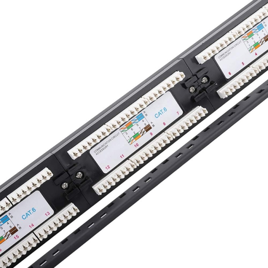 POWERTECH patch panel NETW-0027 για rack 19"/1U, 24 θυρών, CAT 6 UTP, μαύρο - Image 3