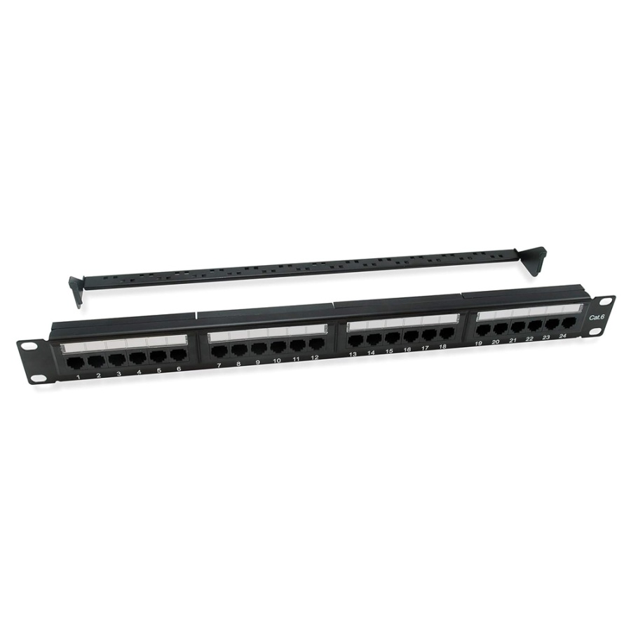 POWERTECH patch panel NETW-0027 για rack 19"/1U, 24 θυρών, CAT 6 UTP, μαύρο - Image 4