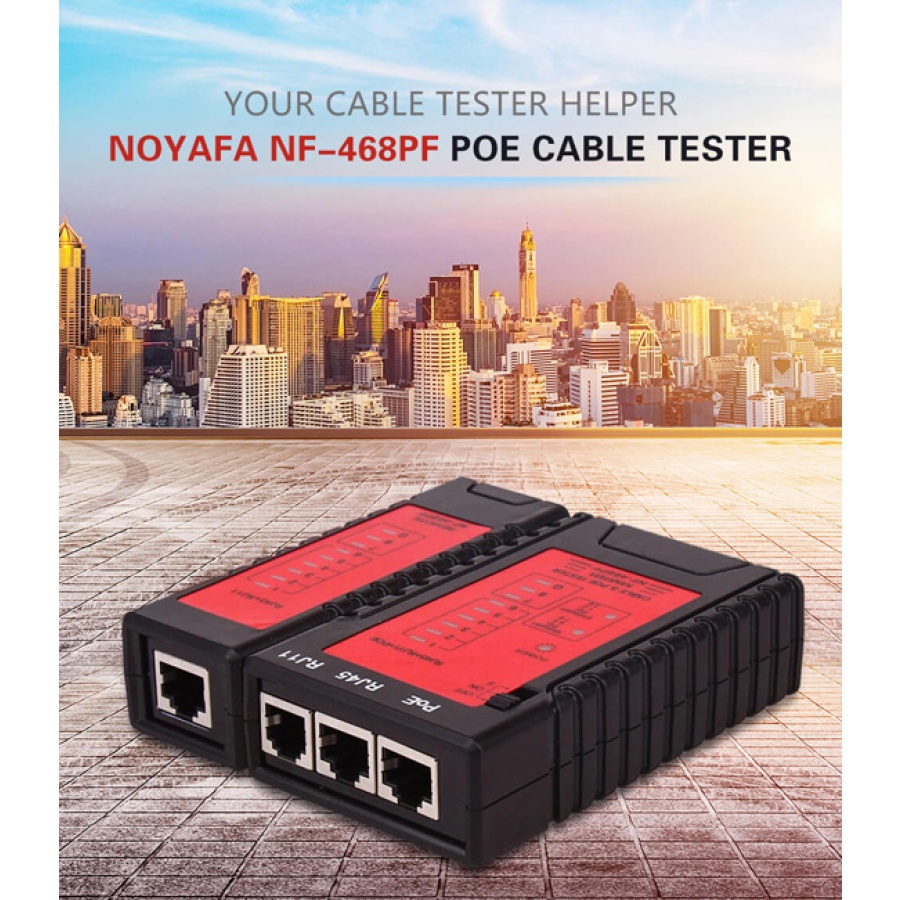 NOYAFA tester καλωδίων δικτύου NF-468PF για PoE RJ45 & RJ11 - Image 2