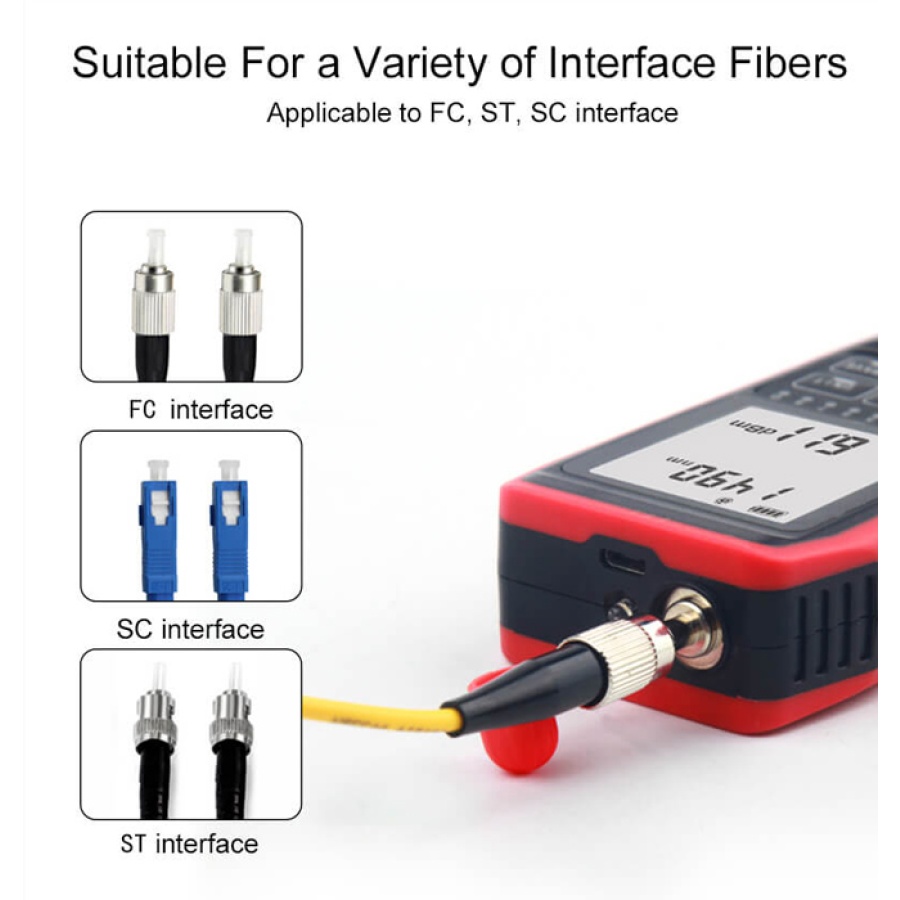 NOYAFA tester καλωδίων οπτικής ίνας NF-908L, 850-1625nm, -60~8dBm - Image 6