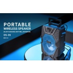 CELEBRAT φορητό ηχείο OS-06 με μικρόφωνο, 5W, 1200mAh, Bluetooth, μαύρο - Image 2