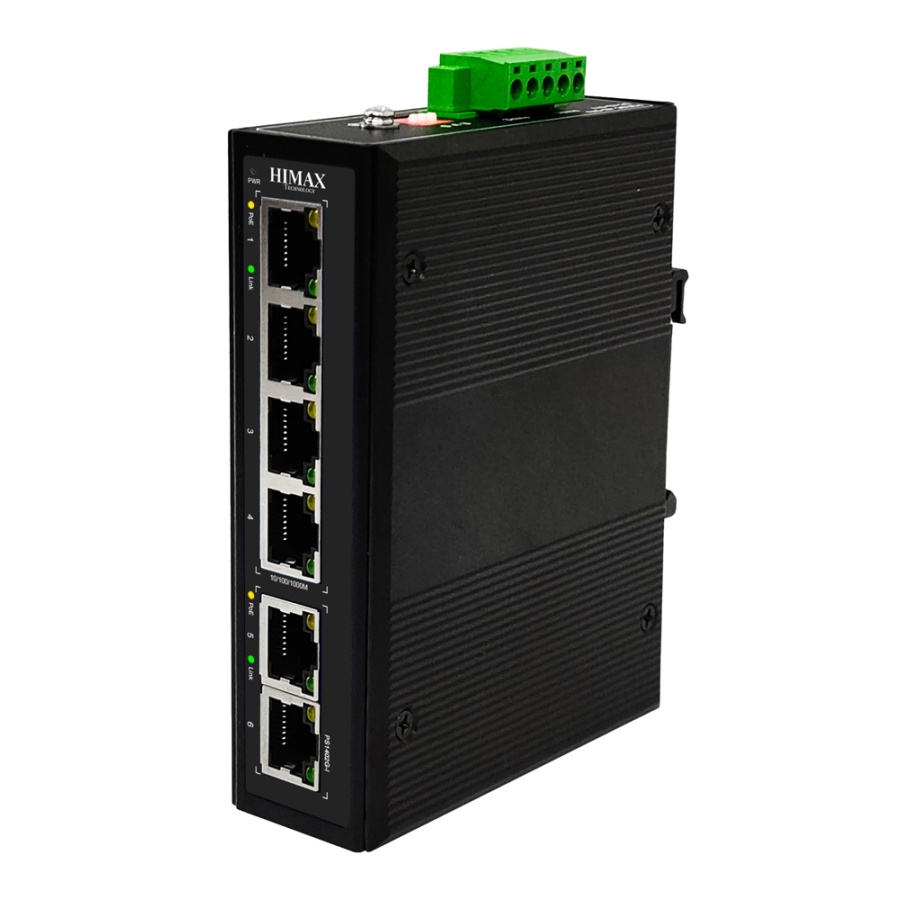 HIMAX industrial PoE switch PS1402G-I, 4x GE PoE & 2x GE θύρες, έως 1000Mbps