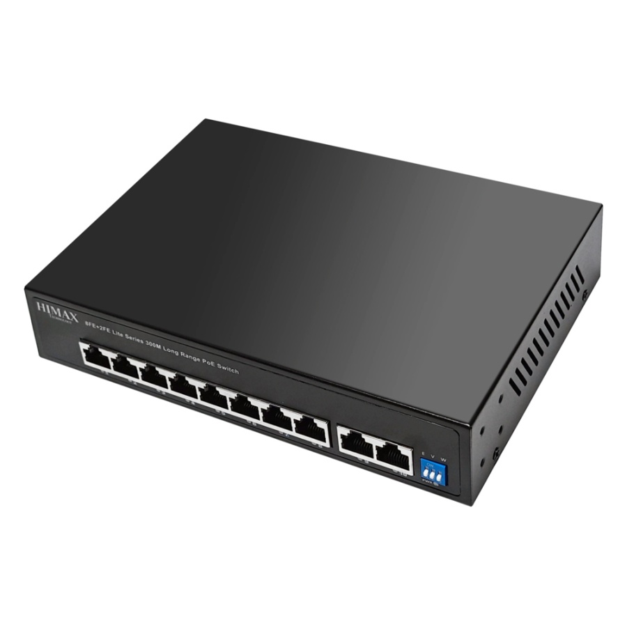 HIMAX PoE switch PS1802E-L, 8x Ethernet PoE & 2x Ethernet θύρες, έως 100Mbps - Image 4