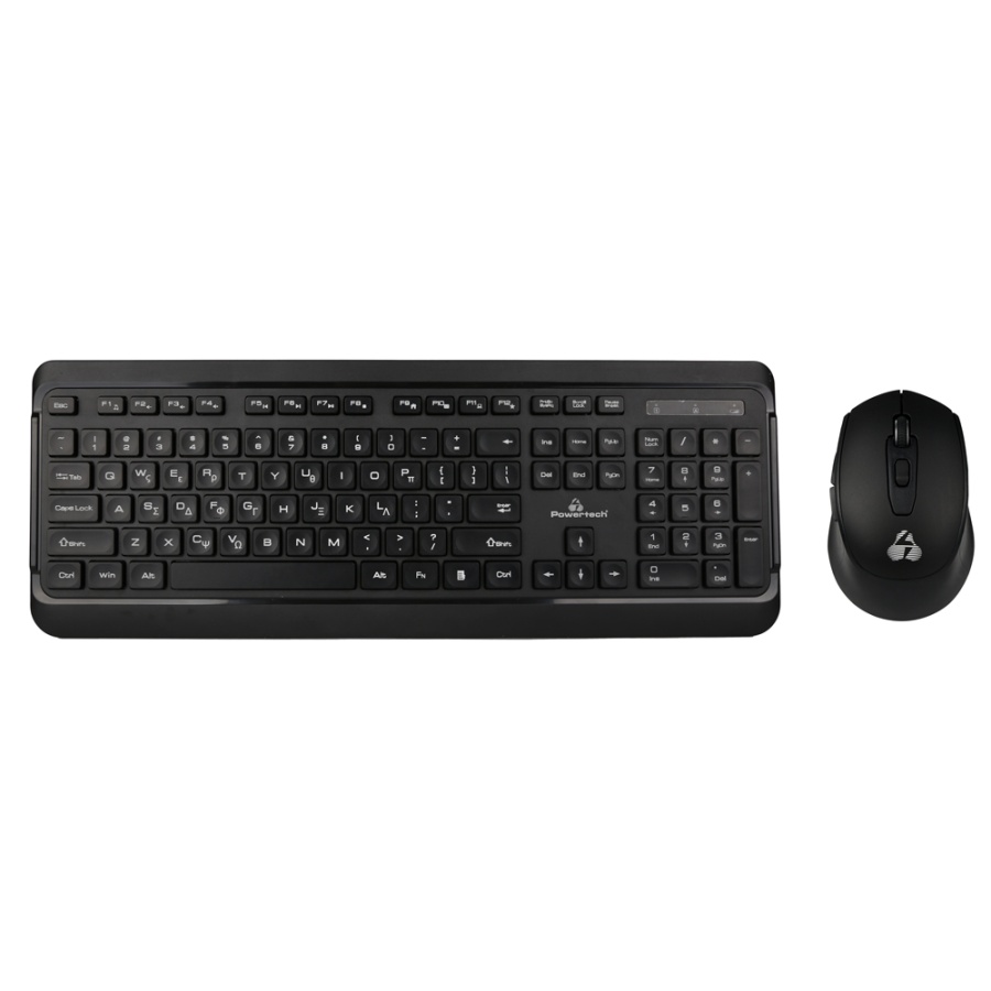 POWERTECH set ποντίκι & πληκτρολόγιο PT-1060, ασύρματο, 1600DPI, μαύρο