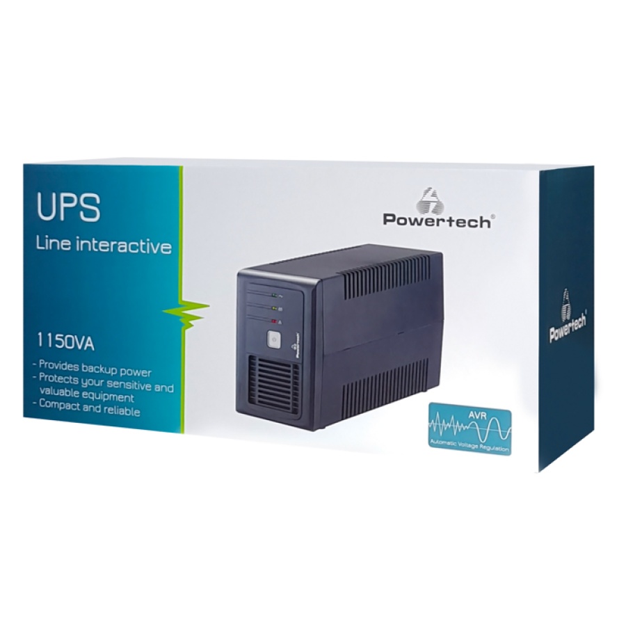 POWERTECH UPS Line Interactive PT-1150LI, 1150VA, 690W - Image 3