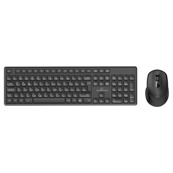 POWERTECH set ποντίκι & πληκτρολόγιο PT-1151, ασύρματο, 1600DPI, μαύρο