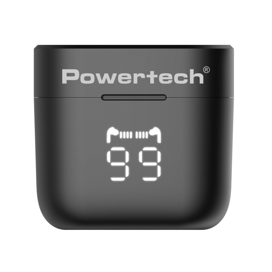 POWERTECH earphones με θήκη φόρτισης PT-1227, TWS, ENC, 30/480mAh, μαύρα - Image 5