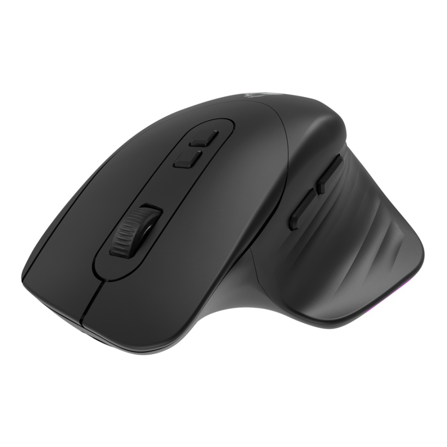 POWERTECH ασύρματο gaming ποντίκι PT-1253, 2.4GHz & Bluetooth, 2000DPI, 650mAh, RGB, μαύρο - Image 2