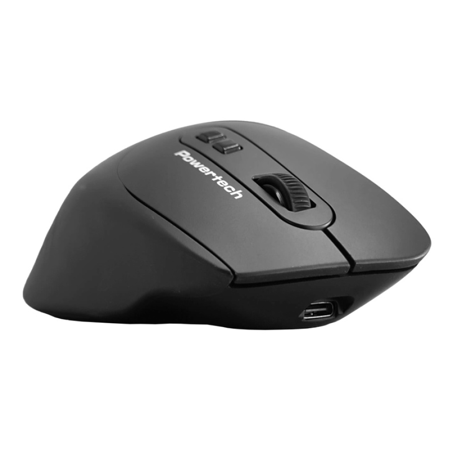 POWERTECH ασύρματο gaming ποντίκι PT-1253, 2.4GHz & Bluetooth, 2000DPI, 650mAh, RGB, μαύρο - Image 5