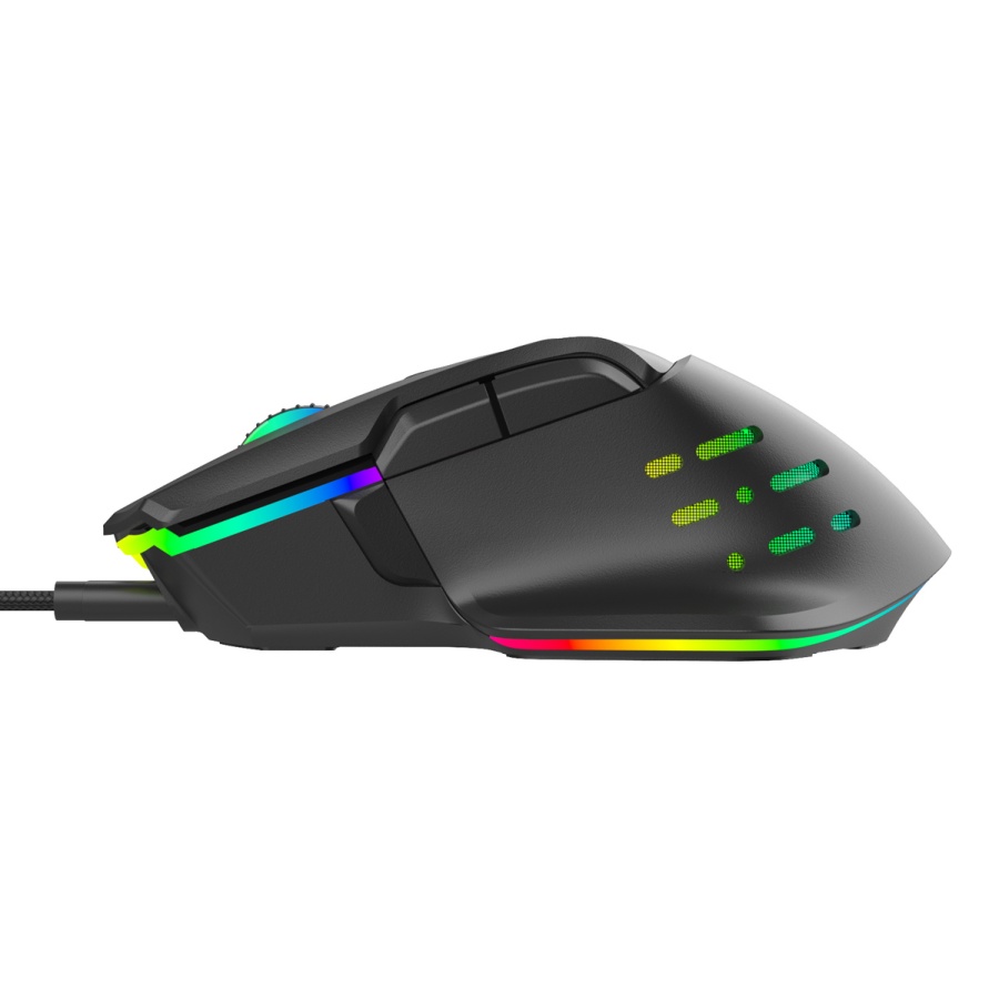 POWERTECH ενσύρματο gaming ποντίκι PT-1274, RGB φως, οπτικό, 12000DPI, μαύρο - Image 3