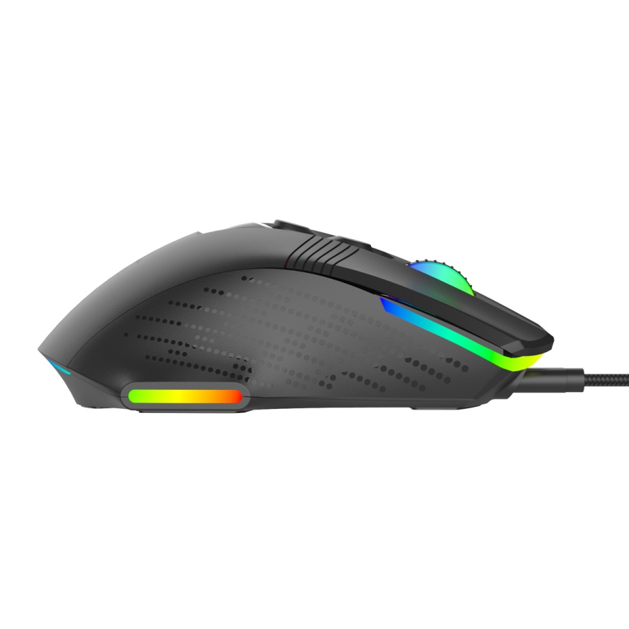 POWERTECH ενσύρματο gaming ποντίκι PT-1274, RGB φως, οπτικό, 12000DPI, μαύρο - Image 4
