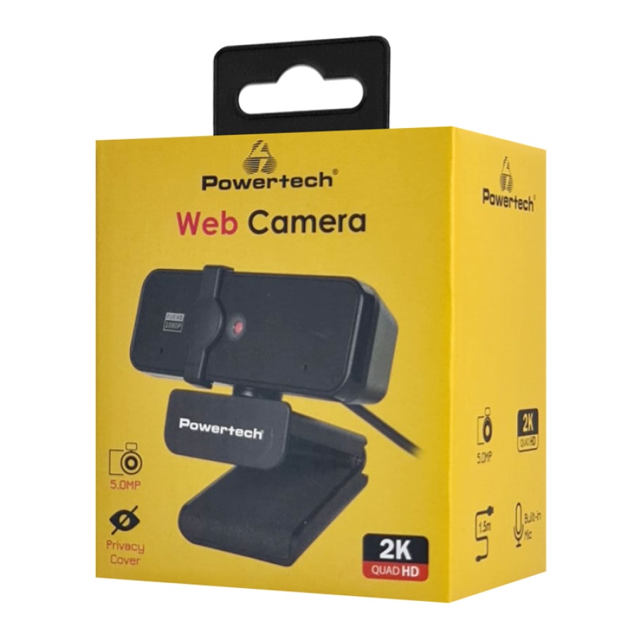 POWERTECH web camera PT-1291, 5MP, 2K Quad HD, αυτόματη εστίαση, 1.5m, μαύρη - Image 6