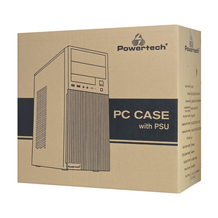 POWERTECH PC Case PT-1308 με 550W PSU, ATX, 330x175x405mm, μαύρο - Image 7