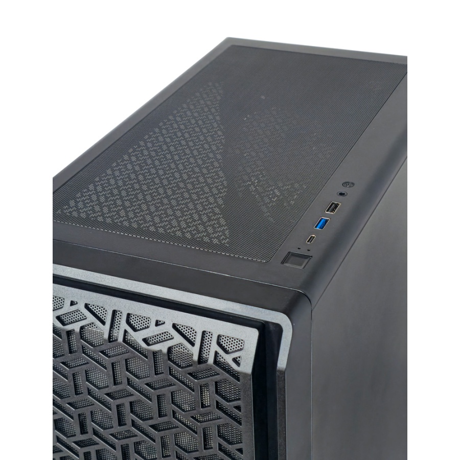 POWERTECH Gaming PC Case PT-1309, tempered glass, 4x ARGB fan, ATX, 340x200x436mm, μαύρο - Image 4