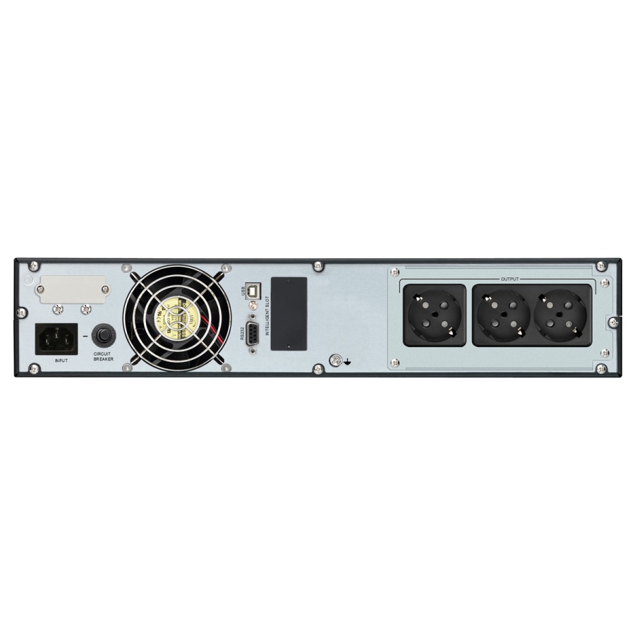 POWERTECH UPS On Line PT-1358 για rack 2U, με οθόνη, 2000VA/1800W, 3x Schuko output - Image 2