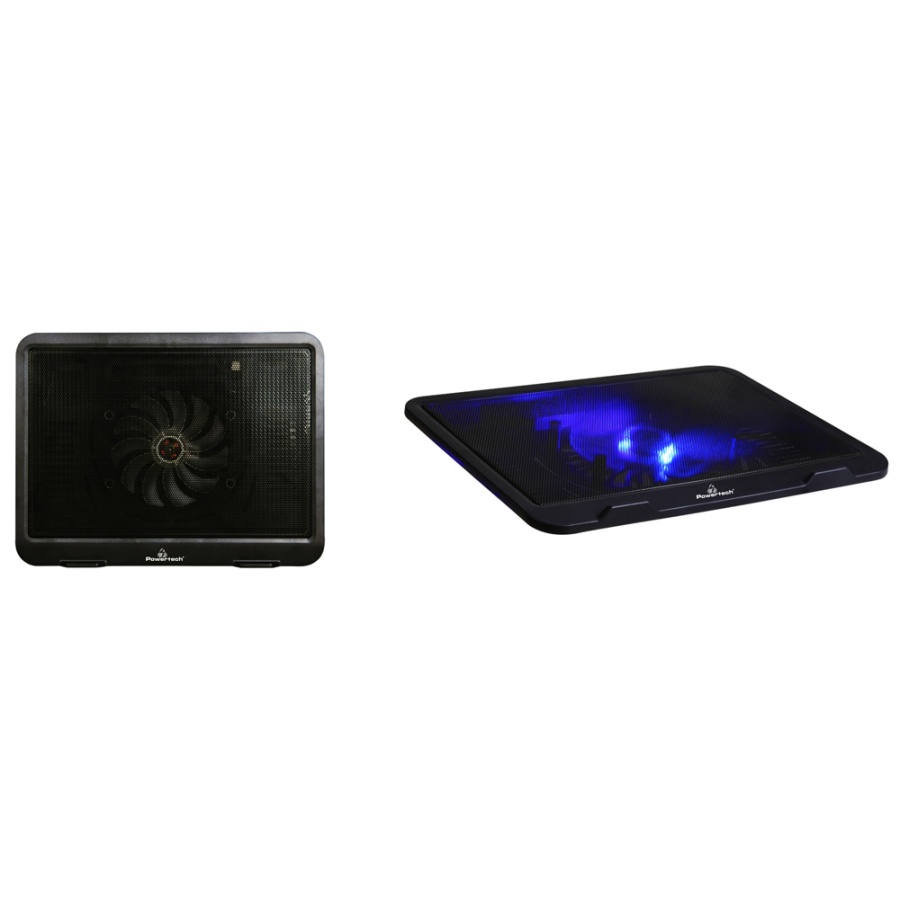 POWERTECH Βάση & ψύξη laptop PT-740 έως 15.6", 125mm fan, LED, μαύρο - Image 2