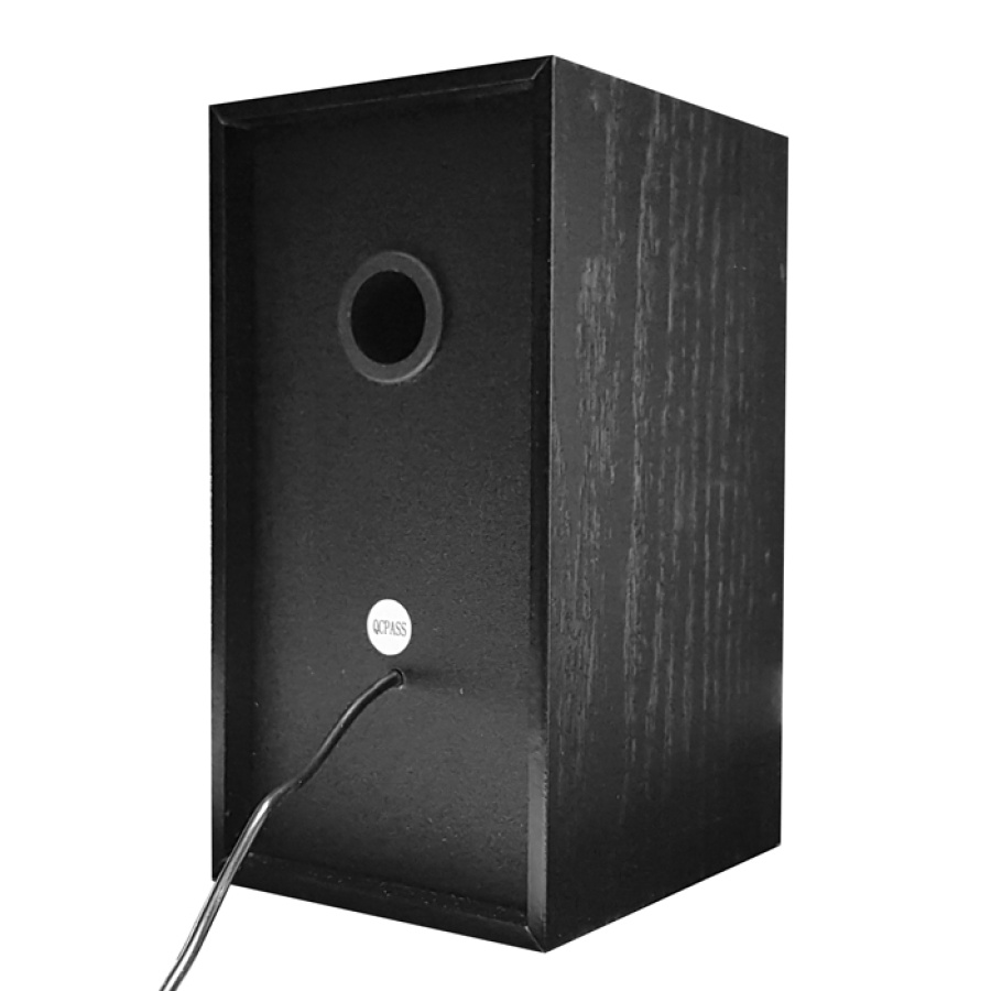 POWERTECH ηχεία Premium sound PT-845 από ξύλο, 2x 3W, 3.5mm, μαύρα - Image 2