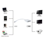 POWERTECH αντάπτορας USB Type-C σε DVI PTH-036, 4K, λευκό - Image 2