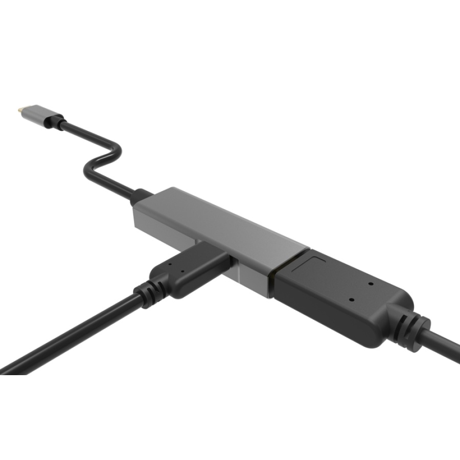 POWERTECH αντάπτορας USB-C σε DisplayPort PTH-054, 65W PD, 4K, γκρι - Image 2