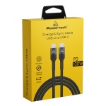 POWERTECH καλώδιο USB-C PTR-0132, PD 100W, copper, 1m, μαύρο - Image 2