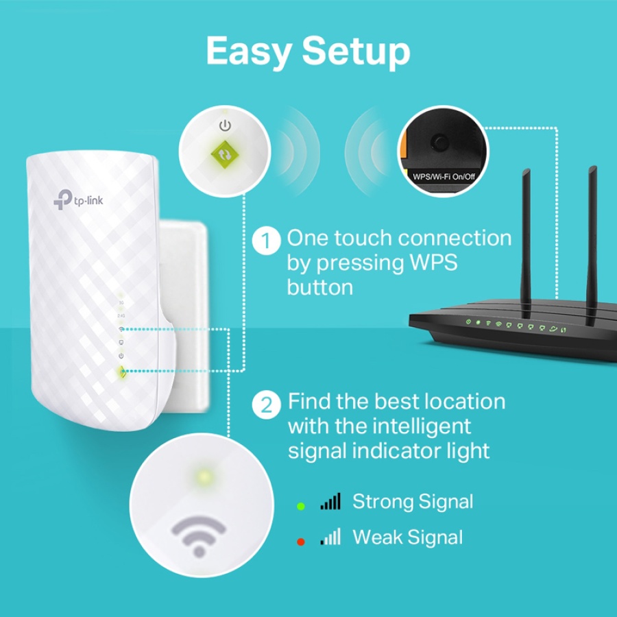 TP-LINK mesh WiFi extender RE220, AC750, dual band, Ver 3.0 - Image 3