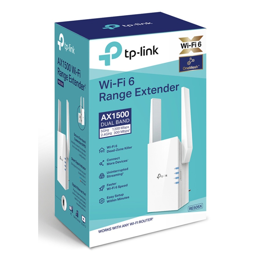 TP-LINK WiFi 6 range extender RE505X, AX1500 dual-band, Ver: 1.0 - Image 4