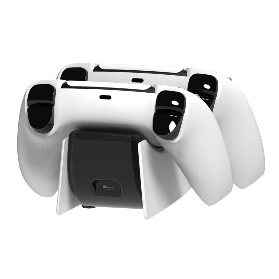 ROAR βάση φόρτισης gamepad RR-0020 για 2x PS5 DualSense, λευκή - Image 3