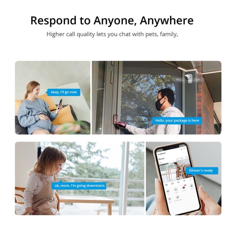 SONOFF smart κάμερα S-CAM με ηχητικό συναγερμό, 1080p FHD, Wi-Fi - Image 4