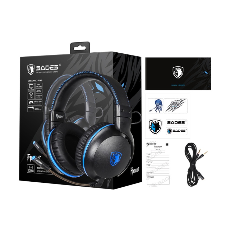 SADES Gaming Headset Fpower SA-717-BL, multiplatform, 3.5mm - Image 6