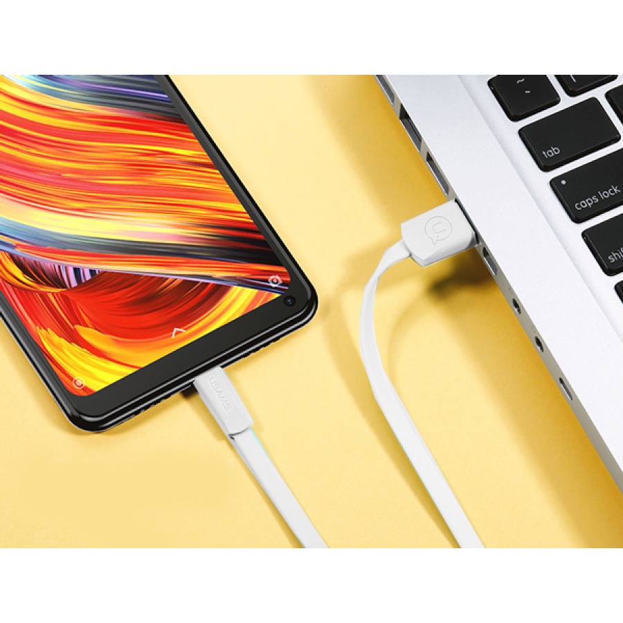 USAMS Καλώδιο USB σε USB-C US-SJ200, 10W, 1.2m, λευκό - Image 2