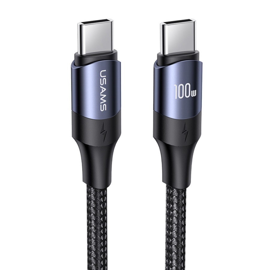 USAMS καλώδιο USB-C US-SJ524, 100W/5A, PD, 1.2m, μαύρο