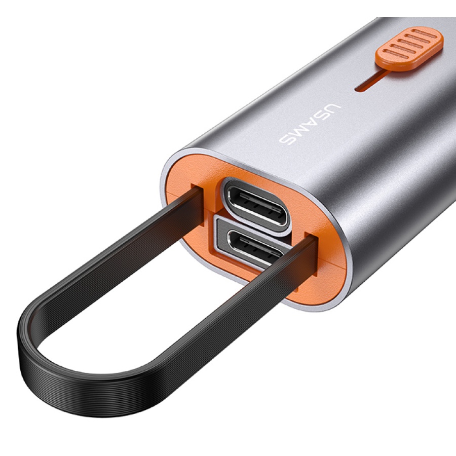 USAMS αντάπτορας USB-C σε USB-C/USB/Lightning SJ560, 60W PD, 0.3m, γκρι - Image 4